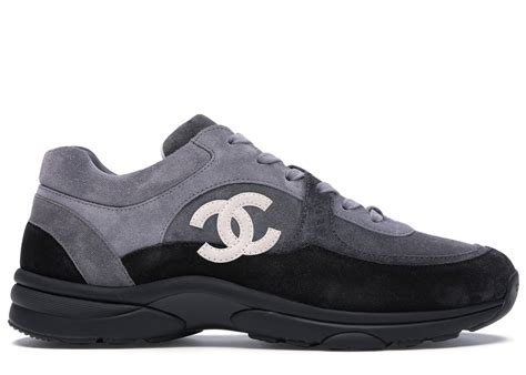 chanel low top trainer black white|grey Chanel sneakers.